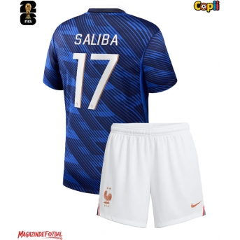 Franța William Saliba #17 Echipament de Fotbal Replică Mondial 2026 Copii Acasa (+ Șorturi)